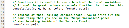 console-scope